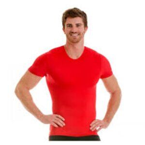 InstaSlim High Compression Short Sleeves Crew Neck ISTS0001 Made in USA  in Red